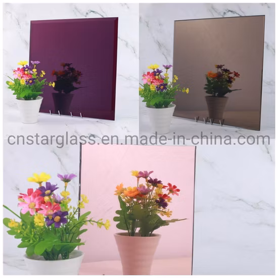 Beau miroir teinté/miroir coloré/miroir argenté arc-en-ciel pour la décoration